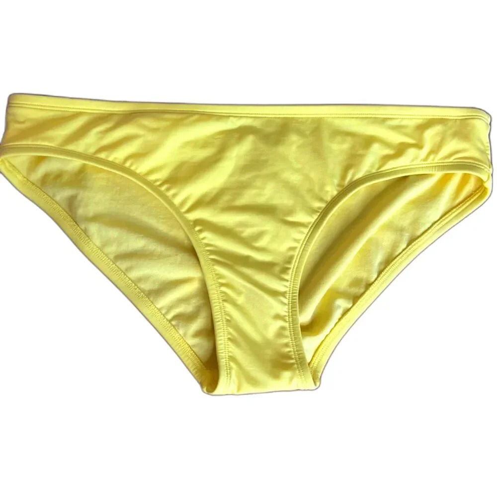 Kona Sol NWT Yellow‎ Hipster Medium Coverage Bikini Bottoms Size Large